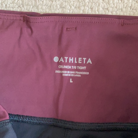 Athleta ankle length leggings, sz L - Picture 2 of 3